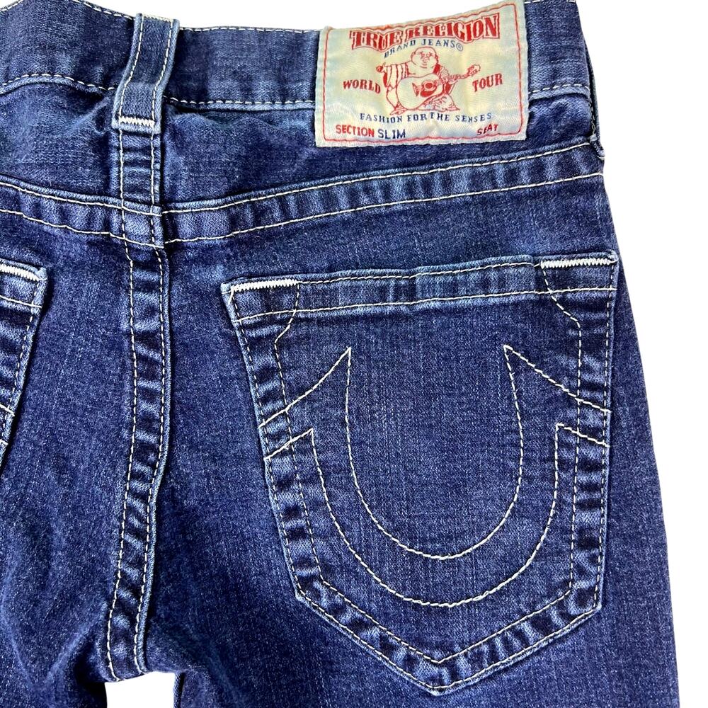 True Religion Slim Naturaline Jeans Womens 29 Dark Wash Stretch Denim Buddha